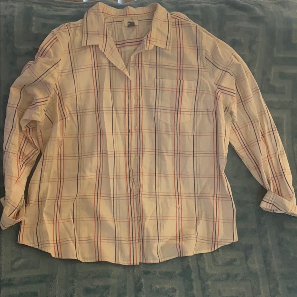 Plaid button down shirt